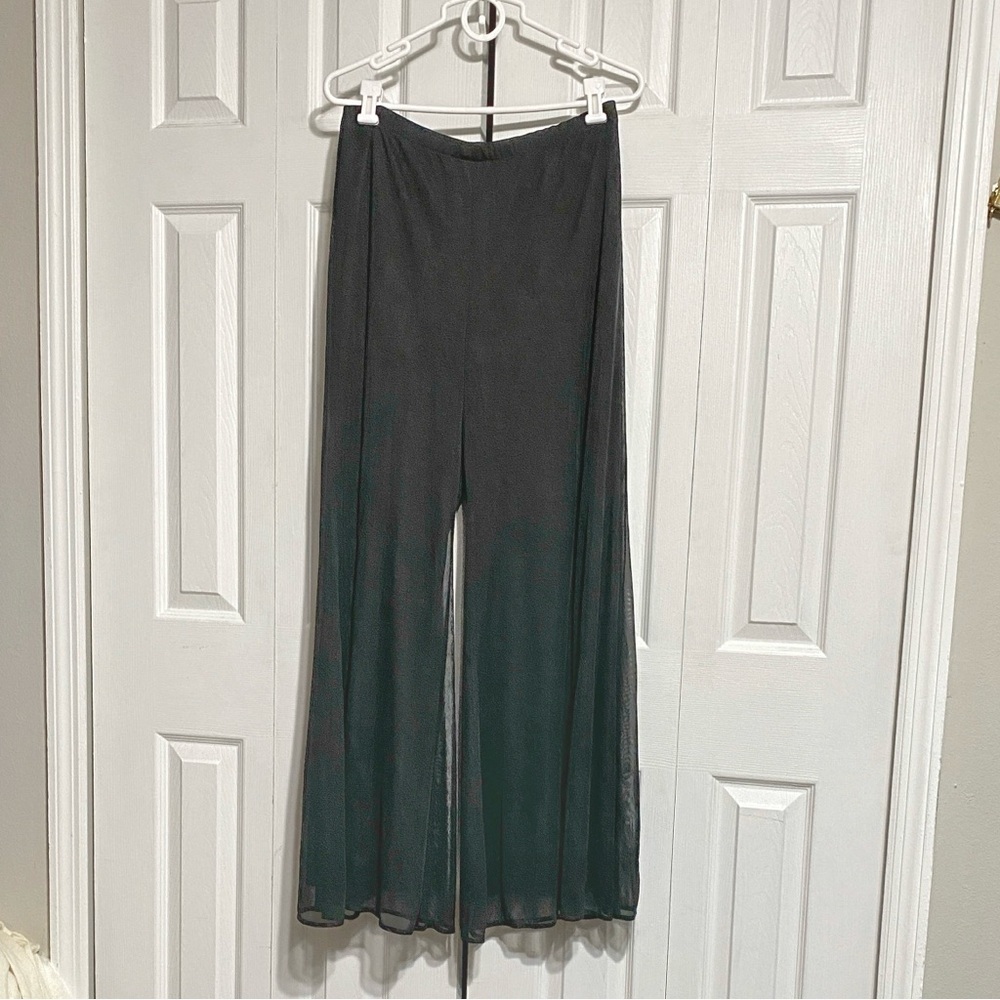 Dress barn Collection black wide leg flowy trousers pants slacks size XL